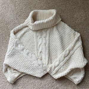 White Forever 21 Cropped Sweater